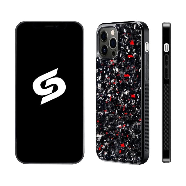 IPHONE REAL FORGED CARBON FIBER PHONE CASE | RED