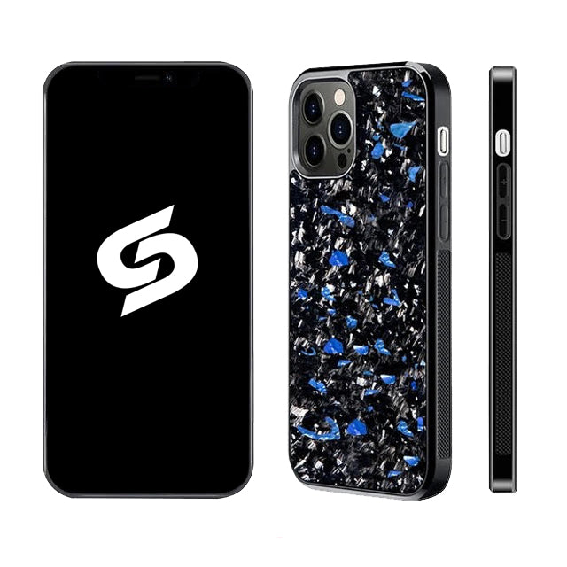 IPHONE REAL FORGED CARBON FIBER PHONE CASE | BLUE